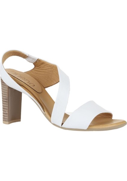 Beyaz Deri Kadın Topuklu Sandalet 01WN4100 01WN4100 modelleri