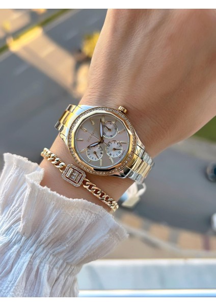 2 Yıl Garantili Çelik Kasa ve Kordon 5 Atm Suya Dayanıklı Kadın Kol Saati+Bileklik AA.001 fiyatları