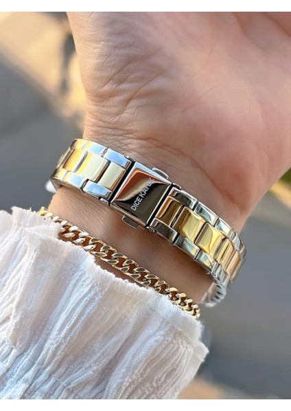 2 Yıl Garantili Çelik Kasa ve Kordon 5 Atm Suya Dayanıklı Kadın Kol Saati+Bileklik AA.001 modelleri