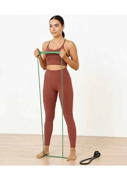 2 Li Resistance Powerband Güç Bandı Seti Direnç Lastiği Squat Aerobik Bandı 45MM + 21 mm Yeşil-Siyah fiyatları