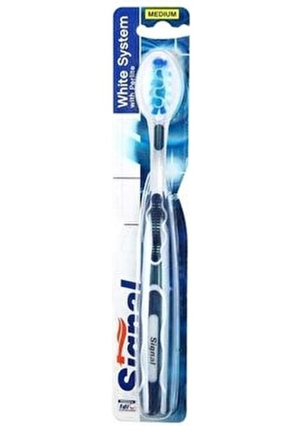 White System Diş Fırçası Orta Sertlikte Kıllar ve Ergonomik Tasarım 1 Adet modelleri