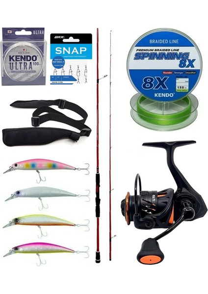 Spin Olta Seti Okuma Red Spin 8'0'' 243 cm 7-28 gr 2 Parça&savage Gear Orange Ltd 4000 Fd 8+1bb Olta Makinesi