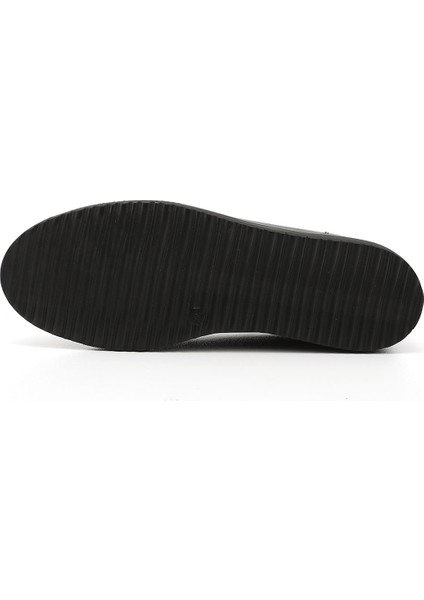 Gön Hakiki Deri Yuvarlak Burun Dolgu Taban Kadın Günlük Loafer Ayakkabı 24097 indirimleri