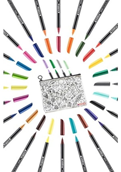 1200 Grafik Kalemi 29 Renkli Kalem Seti ve Kalemkutu ile Yaratıcılığınızı Geliştirin fiyatları