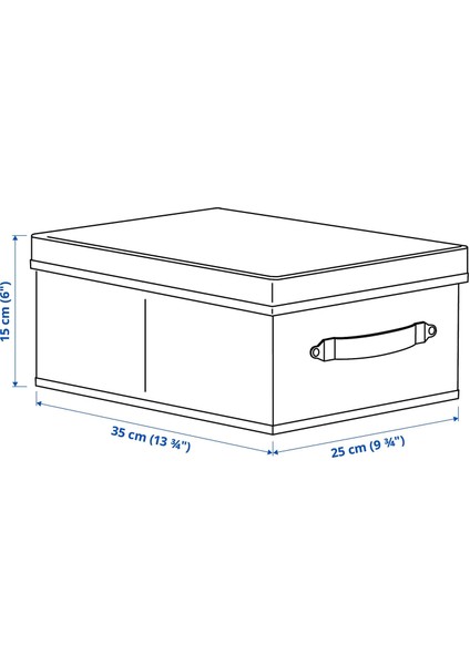 Bladdrare Kapaklı Kutu Gri 25 x 35 x 15 Cm fiyatları