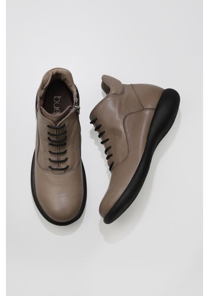 Gri Açık Deri Kadın Düz Bot 01WR7700 01WR7700