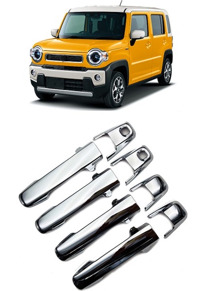 Suzuki Hustler MR52S/MR92S 2020-2022 Araba Karbon Fiber Kapı Kolu Kapağı Trim Dekoratör Sticker Dış Aksesuarlar (Yurt Dışından) fiyatları