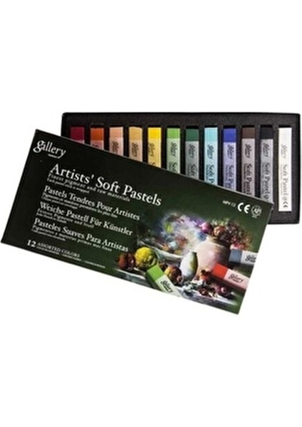 Gallery Mungyo Tam Boy Kuru Pastel 12'li Set Yüksek Kalite Pigmentli Renkli Boyalar fiyatları