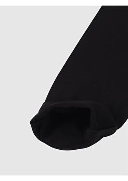 Kız Çocuk Tayt Siyah Renk Pamuklu 2 Adet Uzun Paça Tasarımıyla