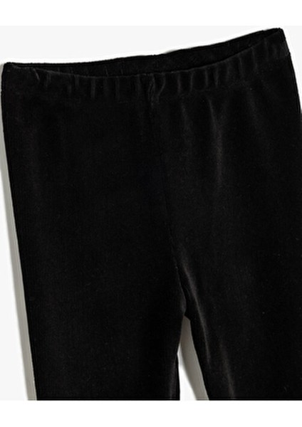 Kız Çocuk Tayt Siyah Renk Yumuşak ve Rahat Kullanım İçin Tasarlandı