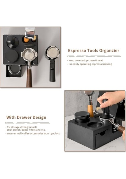 Espresso Tamping Istasyonu Düzenleyici Kahve Tamper Tutucu 58MM 54MM 51MM Epsresso Portafilter Kahve Aletleri Düzenleyici (Yurt Dışından) fiyatları
