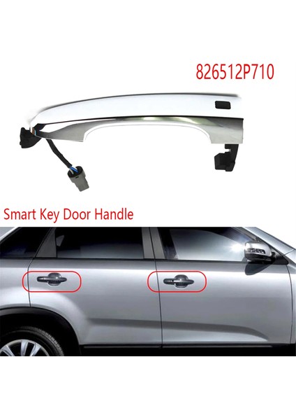 826512P710 Akıllı Anahtar Kapı Kolu Evrensel Ön Kapı Sol + Sağ Dış Kapı Kolları Kia Sorento 2013 2014 (Yurt Dışından) modelleri