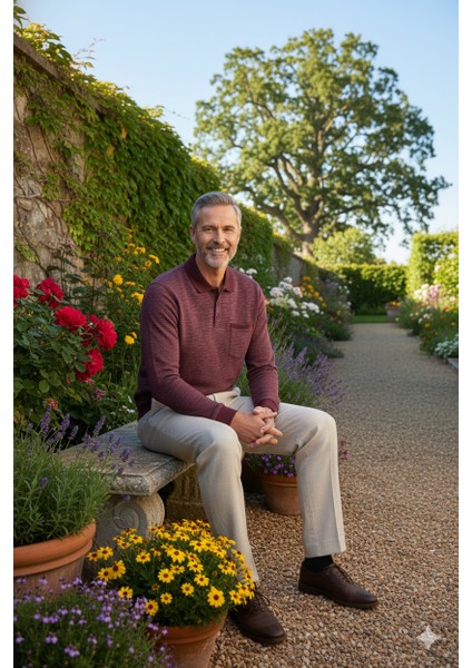 Erkek Kışlık Polo Yaka Kazak Pamuklu Örme Klasik Kırçıllı Selanik Düğmeli Fleto Cepli Rahat indirimleri