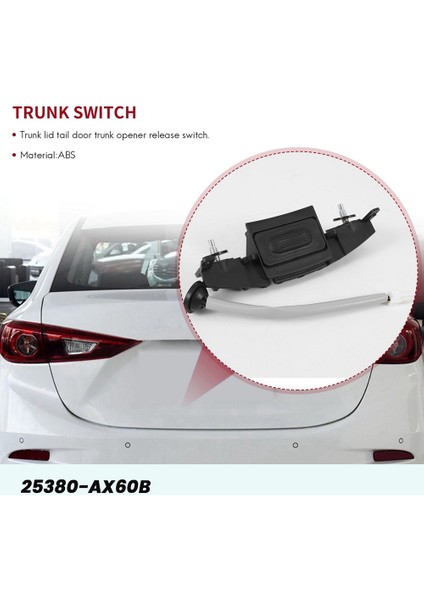 Araba Bagaj Kapağı Bagaj Kapağı Açma Anahtarı 25380-AX60B Nissan Micra 2002-2010 Bagaj Kapısı Mandalı Açma Düğmesi 25380AX60A (Yurt Dışından) fiyatları