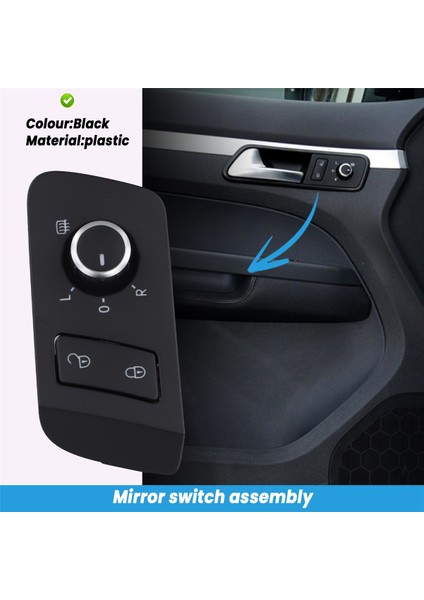 1td 959 565A Vw Touran 2005-13 Merkezi Kilit Anahtarı Kapı Kilidi Anahtarı Emniyet Anahtarı Çocuk Kilidi Geri Vites Aynası Anahtarı (Yurt Dışından) fırsatları