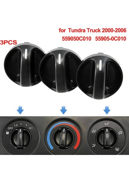 Toyota-Tundra Kamyon 2000-2006 Için Uygundur Sıcaklık Kontrol Düğmeleri Kadranları Isıtıcı A/c Klima Fanı 3'lü Set 55905-0C010 (Yurt Dışından) fiyatları