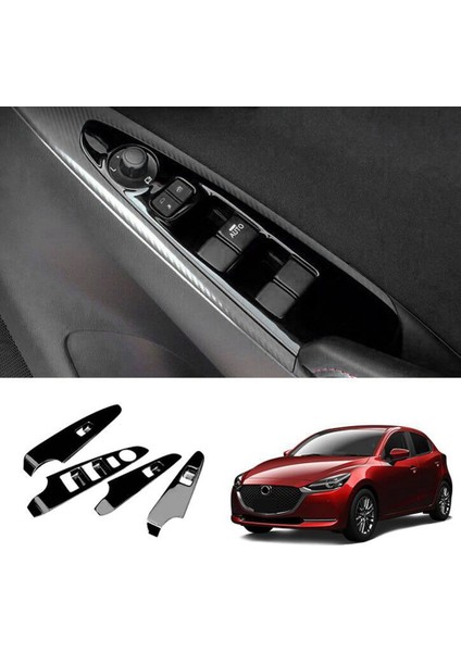 Araba Pencere Camı Kaldırma Anahtarı Paneli Pencere Kaldırma Anahtarı Dekoratif Kapak Mazda 2 2019-2021 Rhd B (Yurt Dışından) fiyatları