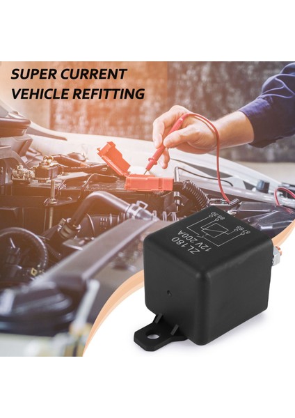 12V 200A Röle Araba Kamyon Motoru Otomobil Tekne Araba Marşı Ağır Hizmet Tipi Bölünmüş Şarj ZL180 2 Pin Ayak Izi + 2 Terminal - [1 Set] (Yurt Dışından) modelleri