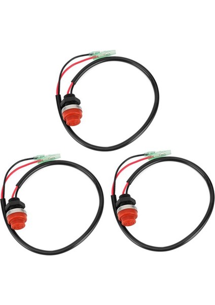 3 Adet Evrensel Tekne Dıştan Takma Motor Motor Çalıştırma Kapatma Anahtarı Anahtarsız Basma Düğmesi Tüm Yamaha Gemilerine Uygulanabilir (Yurt Dışından)