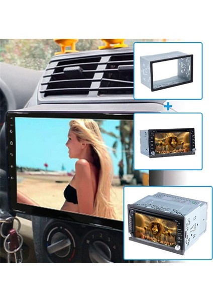 Araba Radyo Montaj Çerçevesi Evrensel 2dın Çift Dın Metal Çerçeve Montaj Yuvası Araba DVD Oynatıcısı, Gps Navigasyon (Yurt Dışından) fırsatları