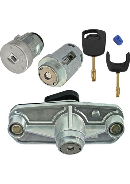 Araba Kilidi Seti Kontak Anahtarı Kapı Kilidi Bagaj Kilidi LK1S71F22050AA Ford Mondeo 2001-2007 Için (Yurt Dışından)