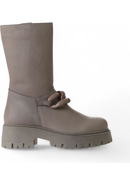 Vizon Açık Deri Kadın Düz Bot 01WV3118 01WV3118