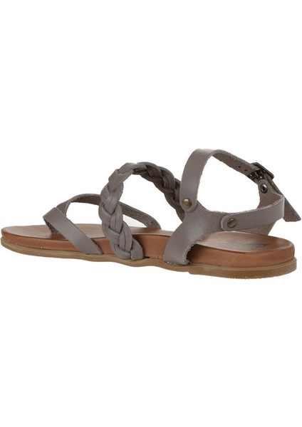 Gri Deri Kadın Parmak Arası Sandalet 01WU4201 01WU4201 indirimleri