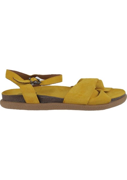 Sarı Süet Kadın Düz Sandalet 01WU4728 01WU4728 fiyatları