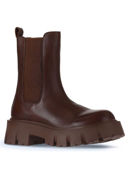 Taba Deri Kadın Dolgu Topuklu Bot 01WV4600 01WV4600 fiyatları