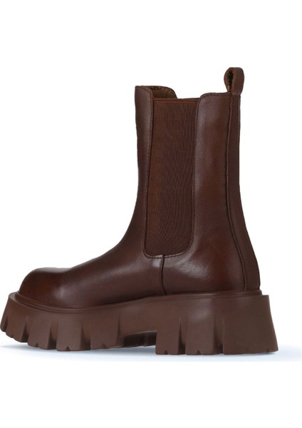 Taba Deri Kadın Dolgu Topuklu Bot 01WV4600 01WV4600 fırsatları