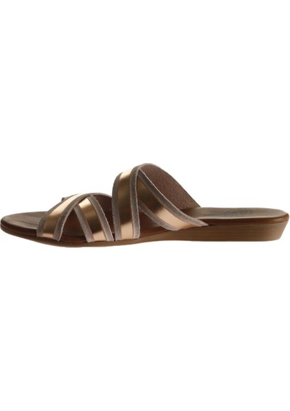 Pudra Parlak Deri Kadın Düz Terlik 01WU7424 01WU7424 modelleri