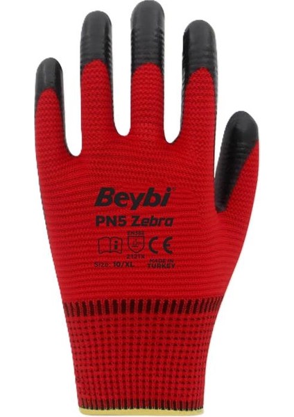 Pn5 Zebra Poly.örme Kırmızı Siyah Eldiven fiyatları