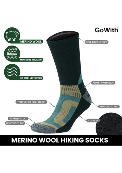 Yünlü Taban Altı Havlulu Dikişsiz Hiking Çorabı 3592 fiyatları