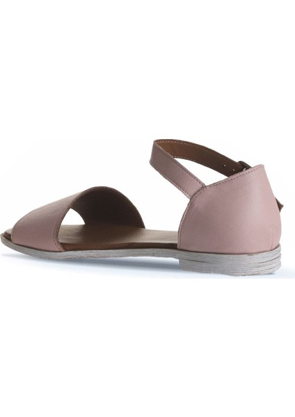 Gül Kurusu Deri Kadın Düz Sandalet 01WN5004 01WN5004 fırsatları