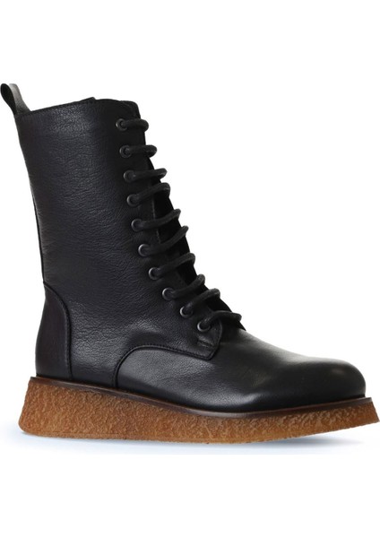 Siyah Deri Kadın Düz Bot 01WV5200 01WV5200 fiyatları