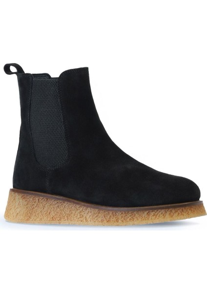 Siyah Süet Kadın Düz Bot 01WV5203 01WV5203 modelleri