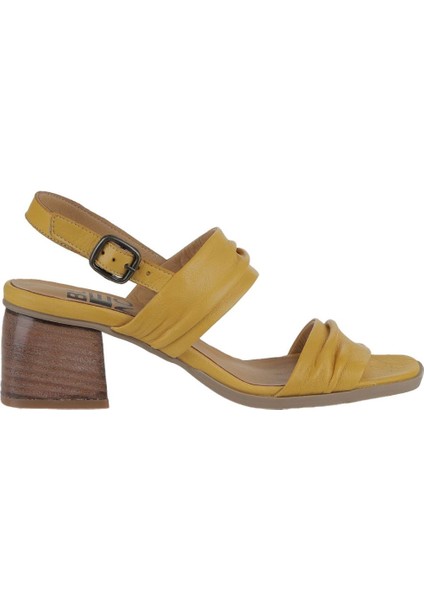 Sarı Deri Kadın Topuklu Sandalet 01WS1400 01WS1400 fiyatları
