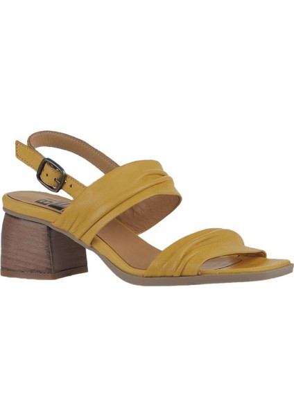Sarı Deri Kadın Topuklu Sandalet 01WS1400 01WS1400 modelleri