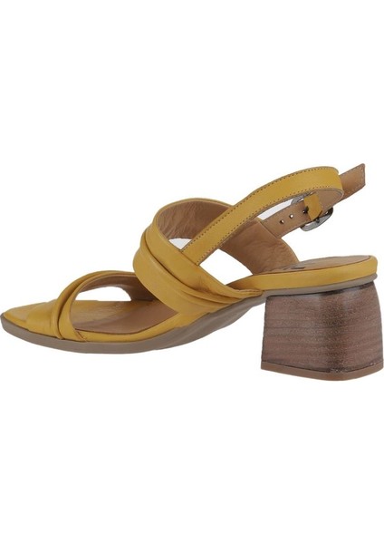Sarı Deri Kadın Topuklu Sandalet 01WS1400 01WS1400 indirimleri