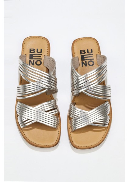 Bej Parlak Deri Kadın Düz Terlik 01WU3422 01WU3422