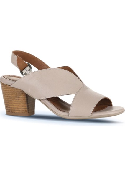 Gri Deri Kadın Topuklu Sandalet 01WN2603 01WN2603 fiyatları