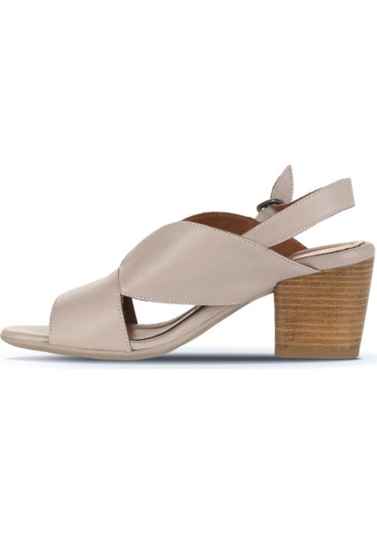 Gri Deri Kadın Topuklu Sandalet 01WN2603 01WN2603 modelleri