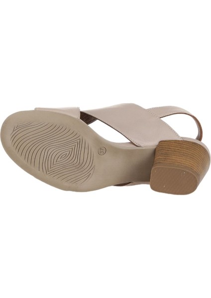 Gri Deri Kadın Topuklu Sandalet 01WN2603 01WN2603 indirimleri