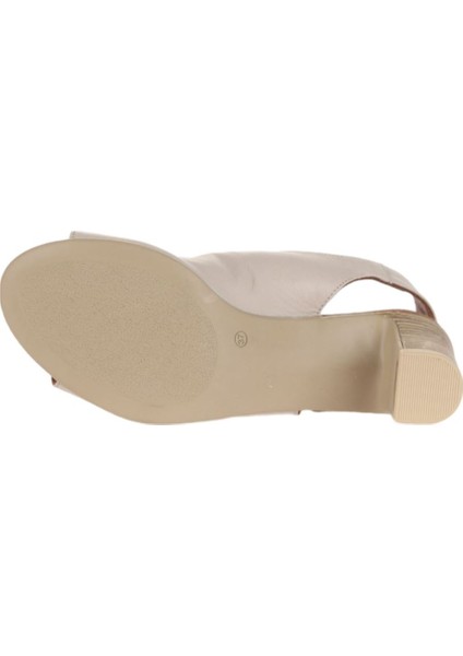 Gri Deri Kadın Topuklu Sandalet 01WN1513 01WN1513 indirimleri
