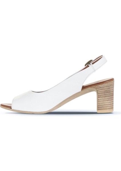 Beyaz Deri Kadın Topuklu Sandalet 01WN1517 01WN1517 modelleri