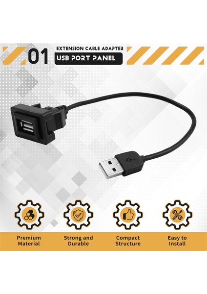 Toyota Akım Çıkışı USB Soketi 2.0 Port Panel Uzatma Kablosu Adaptörü Için USB Gösterge Paneli Gömme Port Panel Montajı (Yurt Dışından) fırsatları