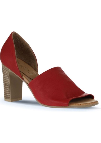 Kırmızı Deri Kadın Topuklu Sandalet 01WN4306 01WN4306 modelleri