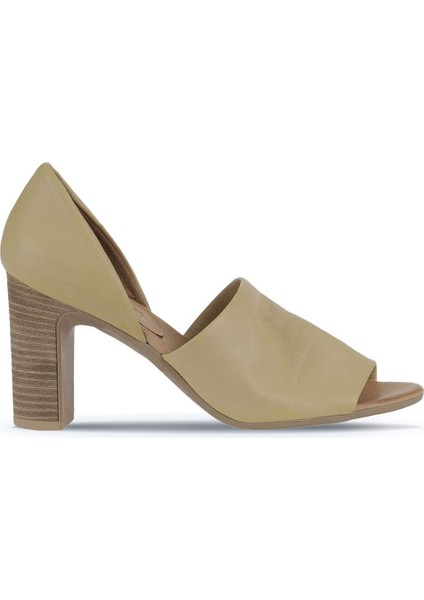 Sarı Deri Kadın Topuklu Sandalet 01WN4306 01WN4306 fiyatları