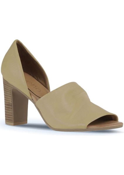 Sarı Deri Kadın Topuklu Sandalet 01WN4306 01WN4306 modelleri