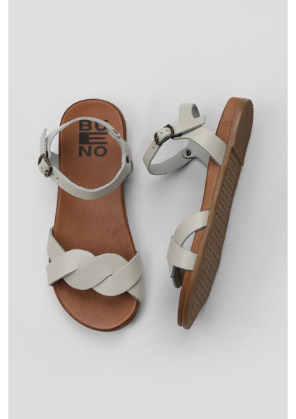 Yeşil Deri Kadın Düz Sandalet 01WU4253 01WU4253 fiyatları